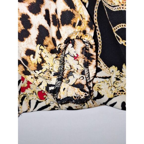 Thalia Sodi Women's Top Bold Animal Print Office Siren Boho - Picture 4 of 9